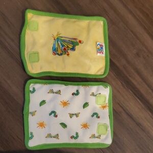 Colorful Butterfly Bib Set with Green Trim